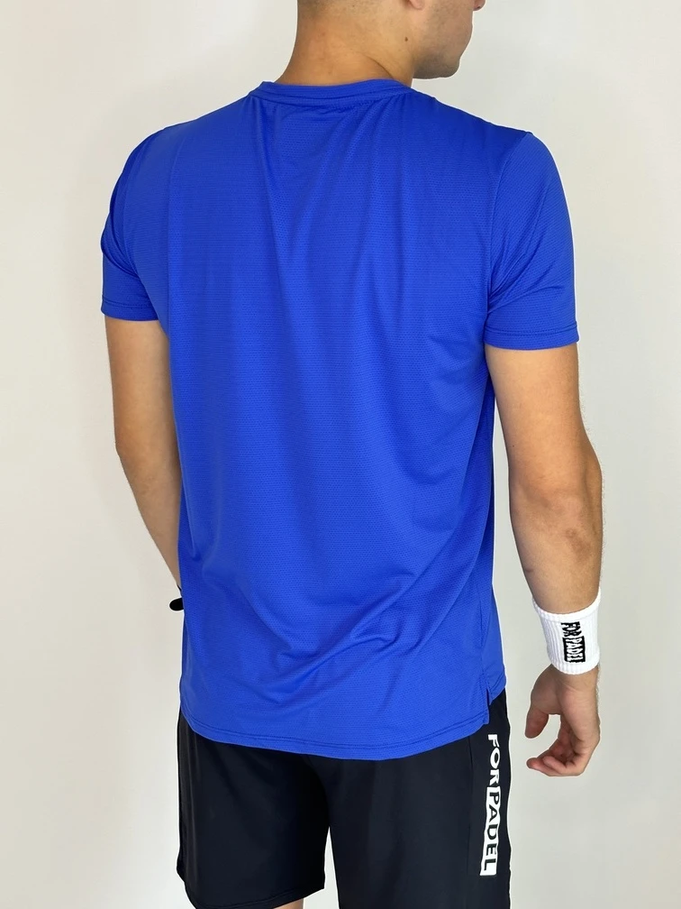 Camiseta Poli Quadra - Azul