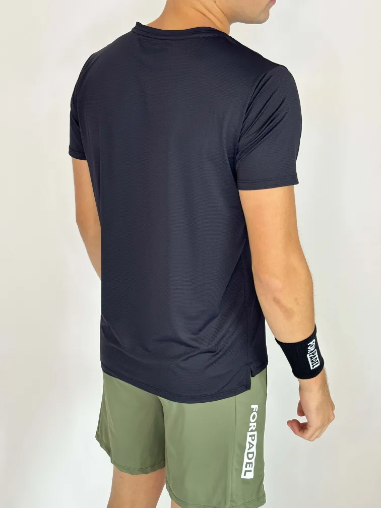 Camiseta Poli Quadra - Preta
