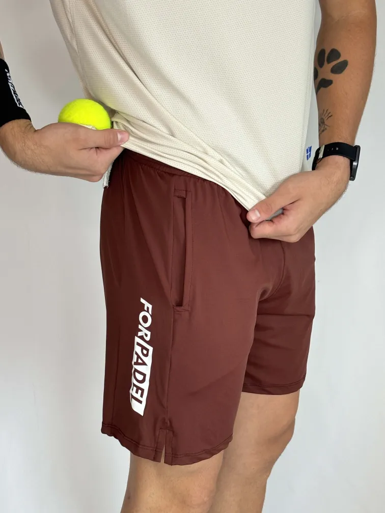 Shorts Poli - Marrom