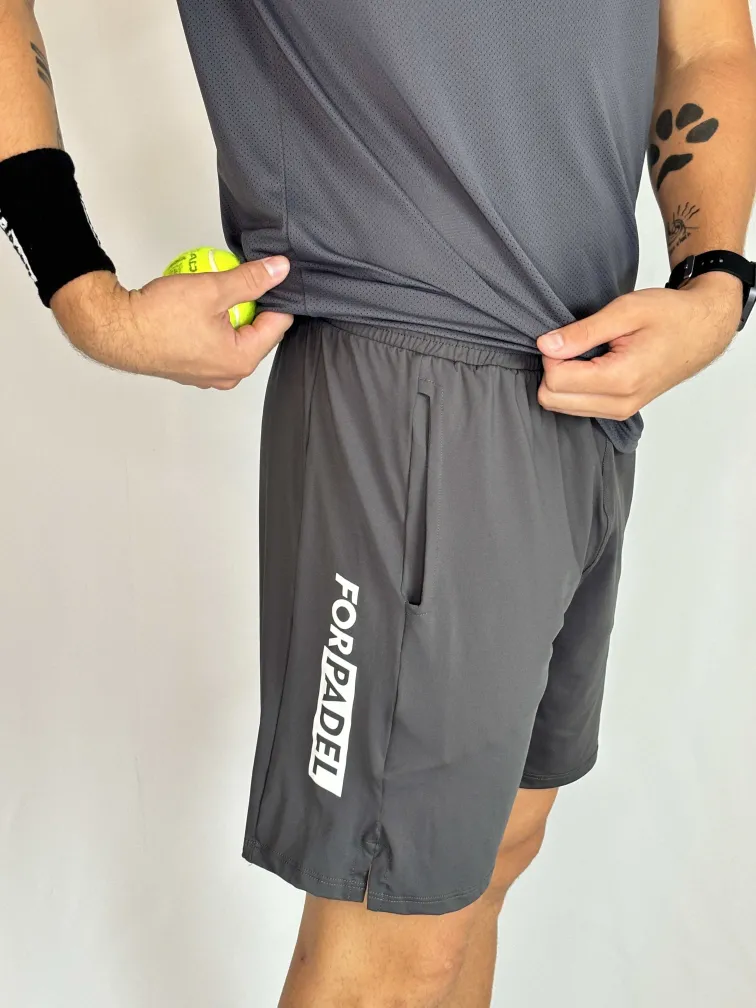Shorts Poli - Chumbo