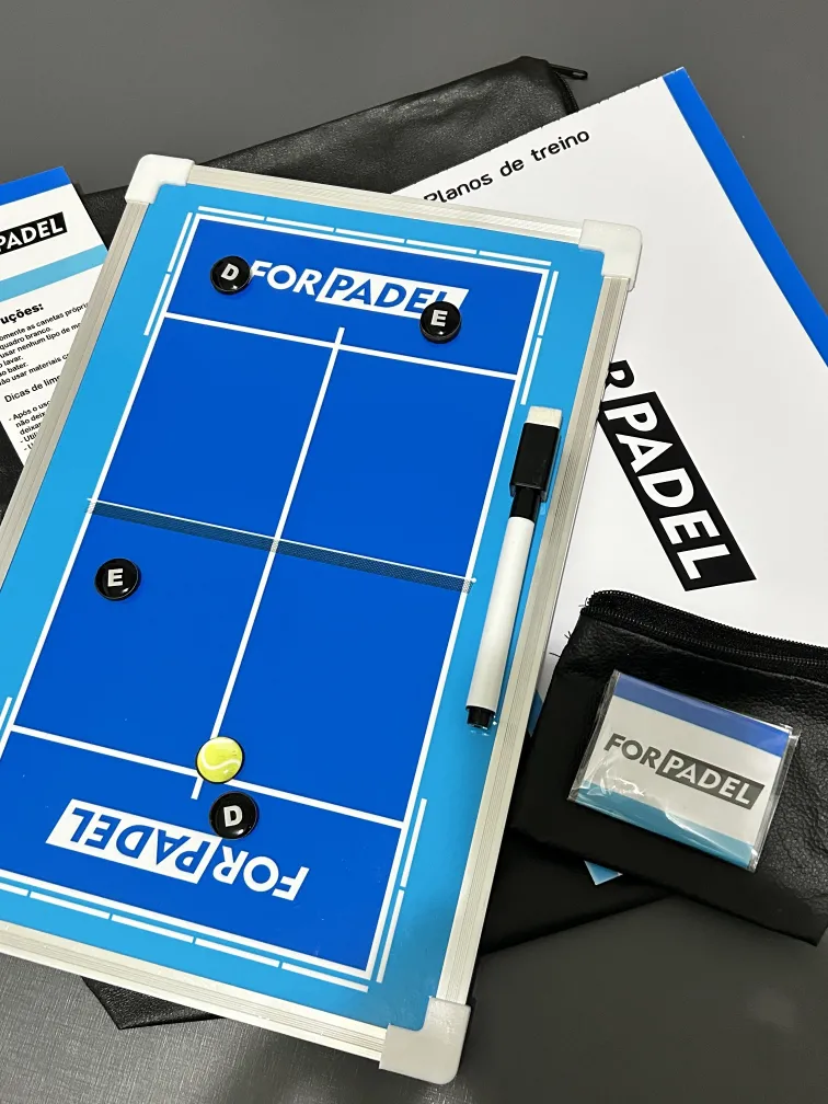 Prancheta Tática Magnética de Padel, com bolsa de transporte